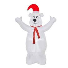 Laden Sie das Bild in den Galerie-Viewer, Aufblasbarer Weihnachts-Eisbär, 172 cm mit LED-Beleuchtung. Weihnachten Deko Luftfigur