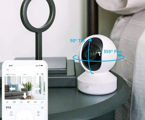 5 MP Überwachungskamera 3-fach Zoom. WLAN Kamera Innen, 355°/50° Schwenkbare WiFi IP Kamera Indoor mit 3X Optischem Zoom, 2,4 / 5,0 GHz WiFi.