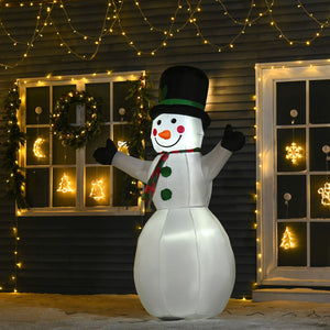 Aufblasbarer Schneemann, 193 cm mit LED-Beleuchtung. Weihnachten Deko Luftfigur