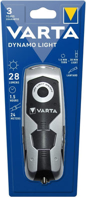 Varta LED Dynamo Taschenlampe. Sehr lange Ausdauer, extrem hell. Immer einsatzbereit. Batterielos.