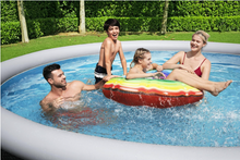 Laden Sie das Bild in den Galerie-Viewer, Pool Komplettset Swimmingpool Rattan-Optik mit Pumpe 396x84cm Schwimmbecken Planschbecken