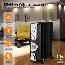 Laden Sie das Bild in den Galerie-Viewer, Radiator Heizung. 2000W. Einstellbar mit Thermostat. Mit Rippen. Ölheizung.