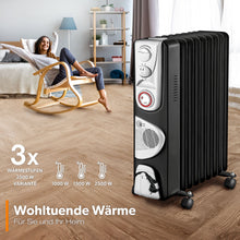 Laden Sie das Bild in den Galerie-Viewer, Radiator Heizung. 2000W. Einstellbar mit Thermostat. Mit Rippen. Ölheizung.
