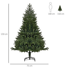 Laden Sie das Bild in den Galerie-Viewer, Weihnachtsbaum Christbaum zusammenklappbar und abnehmbar, grün, 150 cm
