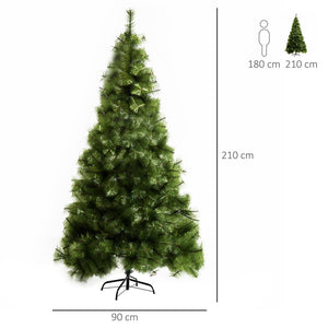 Weihnachtsbaum Christbaum authentisch, grün, 210 cm