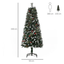 Laden Sie das Bild in den Galerie-Viewer, Weihnachtsbaum Christbaum inkl. Deko, grün-weiß, 150 cm