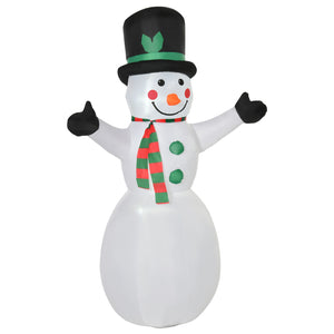 Aufblasbarer Schneemann, 193 cm mit LED-Beleuchtung. Weihnachten Deko Luftfigur
