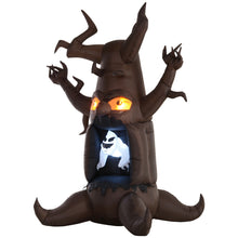 Laden Sie das Bild in den Galerie-Viewer, Aufblasbar Halloween Baum Gespenst, 240 cm mit LED-Beleuchtung. Halloween Deko Luftfigur