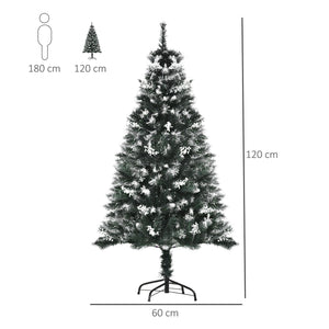 Weihnachtsbaum Christbaum inkl. Beeren, dunkelgrün, 150 cm