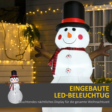 Laden Sie das Bild in den Galerie-Viewer, Aufblasbarer Schneemann, 182 cm mit LED-Beleuchtung. Weihnachten Deko Luftfigur