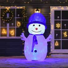 Laden Sie das Bild in den Galerie-Viewer, Aufblasbarer Schneemann mit Drehlichtern, 180 cm mit LED-Beleuchtung. Weihnachten Deko Luftfigur