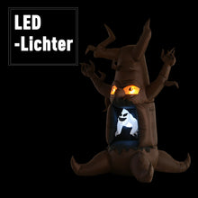 Laden Sie das Bild in den Galerie-Viewer, Aufblasbar Halloween Baum Gespenst, 240 cm mit LED-Beleuchtung. Halloween Deko Luftfigur