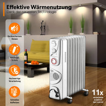 Laden Sie das Bild in den Galerie-Viewer, Radiator Heizung. 2000W. Einstellbar mit Thermostat. Mit Rippen. Ölheizung.