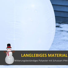 Laden Sie das Bild in den Galerie-Viewer, Aufblasbarer Schneemann, 182 cm mit LED-Beleuchtung. Weihnachten Deko Luftfigur