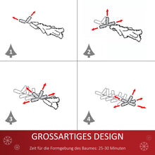 Laden Sie das Bild in den Galerie-Viewer, Weihnachtsbaum Christbaum inkl. Deko, grün-weiß, 150 cm