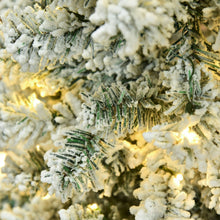 Laden Sie das Bild in den Galerie-Viewer, Weihnachtsbaum Tannenbaum Christbaum LED Lichtfaser Stern, grünweiß, 180 cm