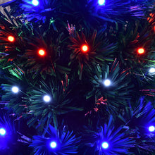 Laden Sie das Bild in den Galerie-Viewer, Weihnachtsbaum Tannenbaum Christbaum LED Lichtfaser Stern, multicolor, 90 cm