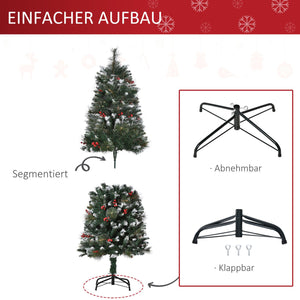 Weihnachtsbaum Christbaum inkl. Deko, grün-weiß, 150 cm