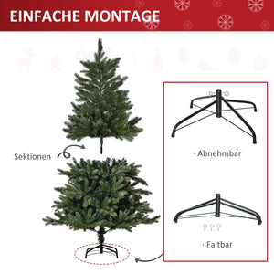 Weihnachtsbaum Christbaum zusammenklappbar und abnehmbar, grün, 150 cm