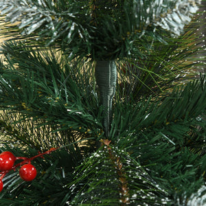 Weihnachtsbaum Christbaum inkl. Deko, grün-weiß, 150 cm