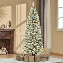 Laden Sie das Bild in den Galerie-Viewer, Weihnachtsbaum Tannenbaum Christbaum LED Lichtfaser Stern, grünweiß, 180 cm
