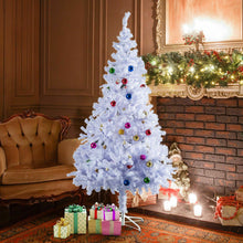 Laden Sie das Bild in den Galerie-Viewer, Tannenbaum Weihnachtsbaum Christbaum inkl. Deko, weiß, 150 cm