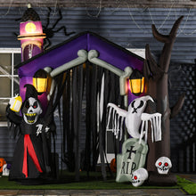 Laden Sie das Bild in den Galerie-Viewer, Aufblasbares Halloween Spukhaus, 260 cm mit LED-Beleuchtung. Halloween Deko Luftfigur
