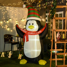 Laden Sie das Bild in den Galerie-Viewer, Aufblasbarer Pinguin, 243 cm mit LED-Beleuchtung. Weihnachten Deko Luftfigur