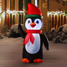 Laden Sie das Bild in den Galerie-Viewer, Aufblasbarer Pinguin, 160 cm mit LED-Beleuchtung. Weihnachten Deko Luftfigur