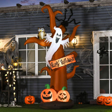 Laden Sie das Bild in den Galerie-Viewer, Aufblasbarer riesiger Halloween Party-Baum, 270 cm mit LED-Beleuchtung. Halloween Deko Luftfigur