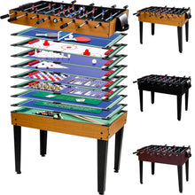 Laden Sie das Bild in den Galerie-Viewer, Multigame MEGA Tischkicker Tischfußball Spieletisch Mega 15 in 1, inkl. komplettem Zubehör, Spieltisch mit Kickertisch, Billardtisch, Tischtennis, Speed Hockey