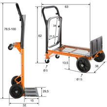 Laden Sie das Bild in den Galerie-Viewer, Patente Sackkarre Transportkarre Stapelkarre Plattformwagen klappbar 80kg