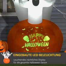 Laden Sie das Bild in den Galerie-Viewer, Aufblasbar Halloween Geist mit Kürbis LED 170 cm x 90 cm x 180 cm