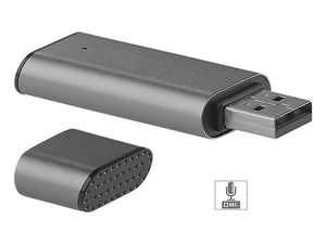 Aufnahmegerät im USB-Stick mit 8 GB: Digitaler Voice Recorder, geräuschaktivierte Aufnahme, 90 Std., Minispion, Wanze.