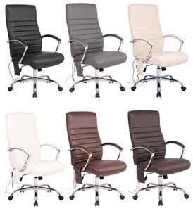 Massagesessel als Leder-Chefsessel VALAS mit 7 Massagepunkten.