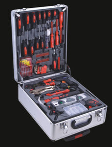 Sonderposten: Werkzeugkoffertrolley 186 Teile - Aus hochwertigem Chrom-Vanadium-Stahl! 69,- netto.