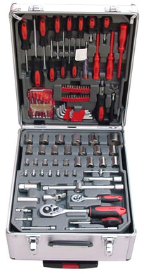 Aktion nur 139,- netto: Werkzeugkoffertrolley 186 Teile - Aus hochwertigem Chrom-Vanadium-Stahl!