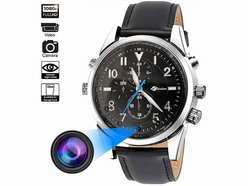 Video-Armbanduhr, Full HD, Nachtsicht, 4K-Fotos, Voicerecorder, 32GB